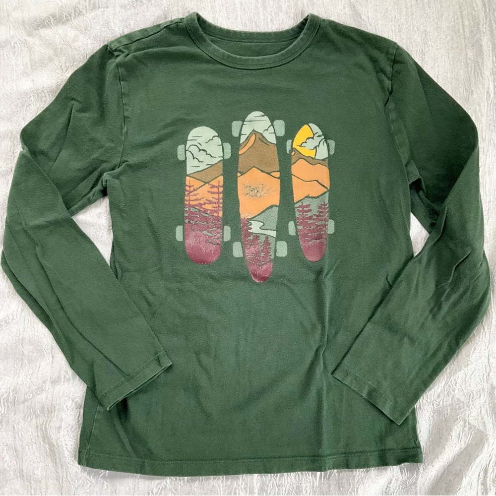 GAP Kids Dark Green Graphic T-Shirt